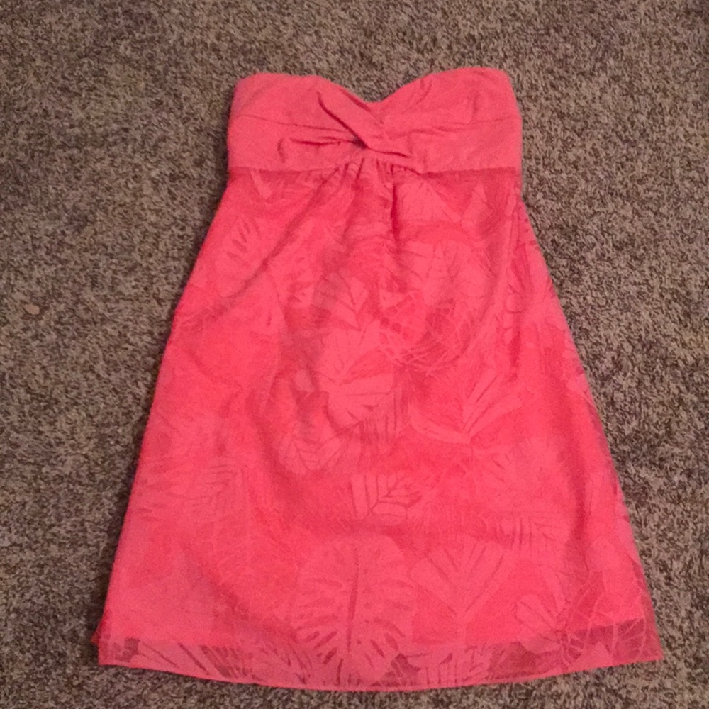 Lilly Pulitzer Regan Pink Burnout Dress Size XS